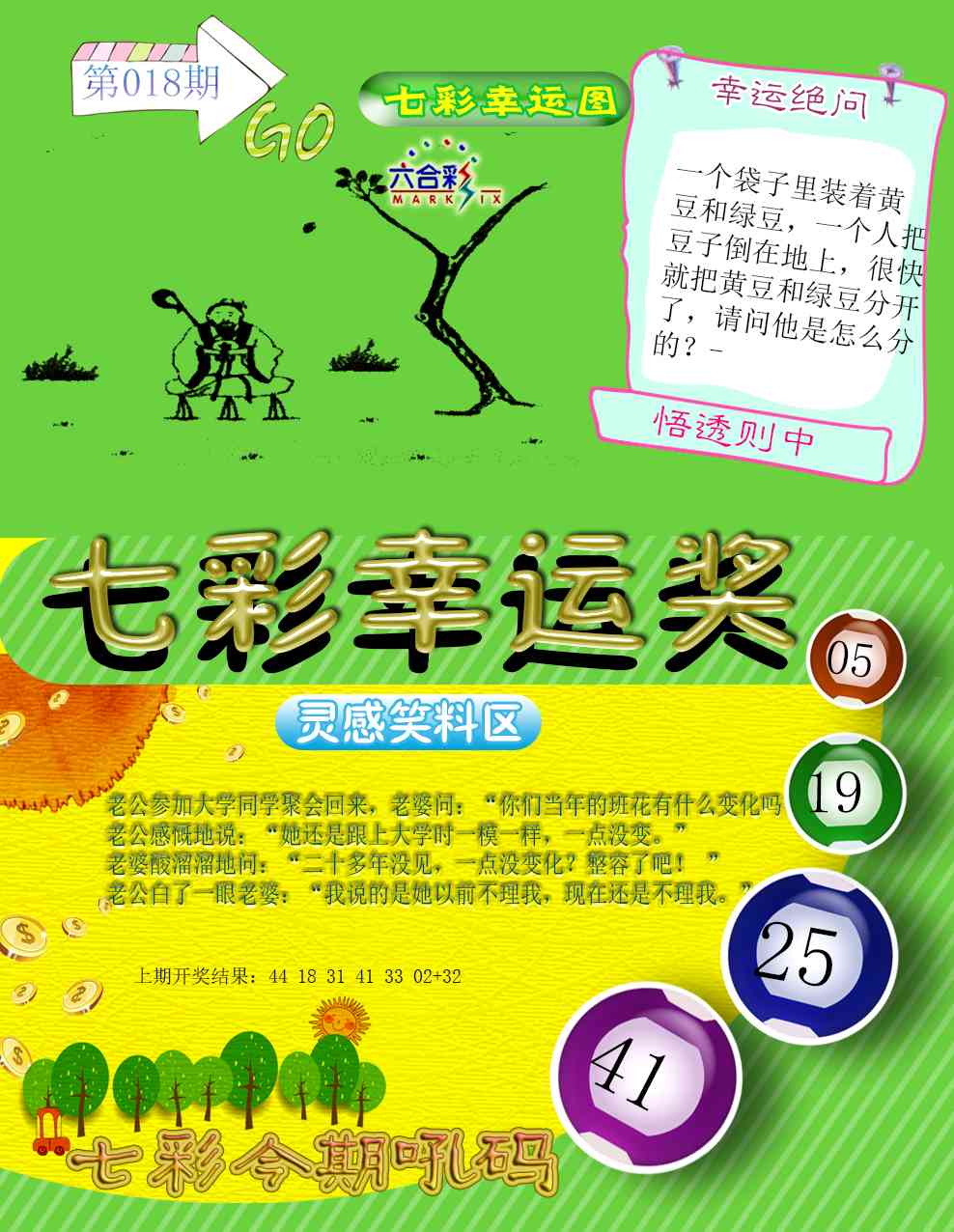 018期七彩幸运奖[图]