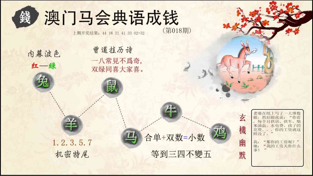 018期典语成钱[图]