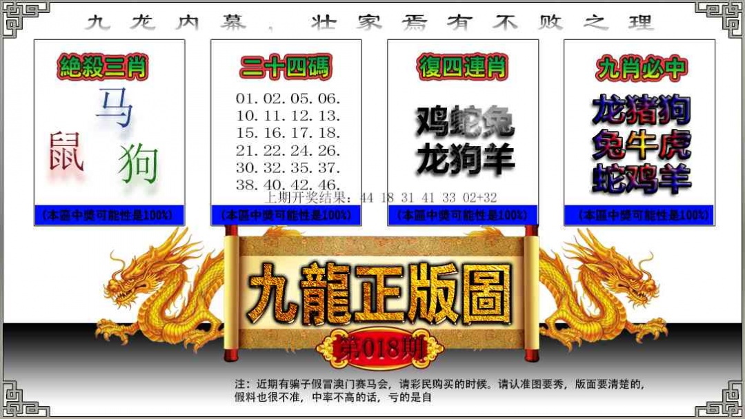 018期九龙正版图[图]