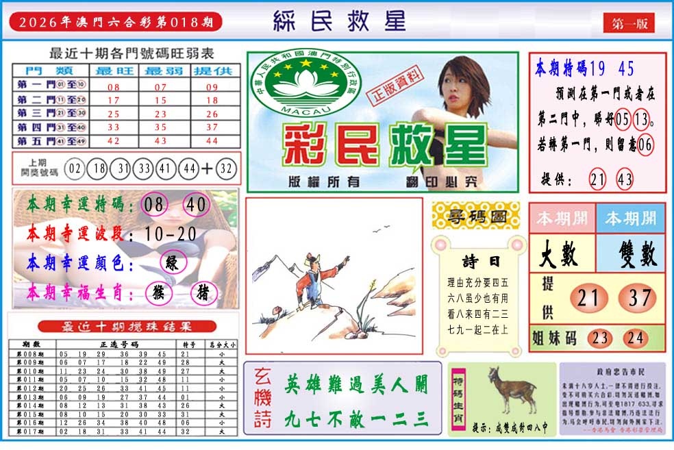 018期彩民救星A[图]