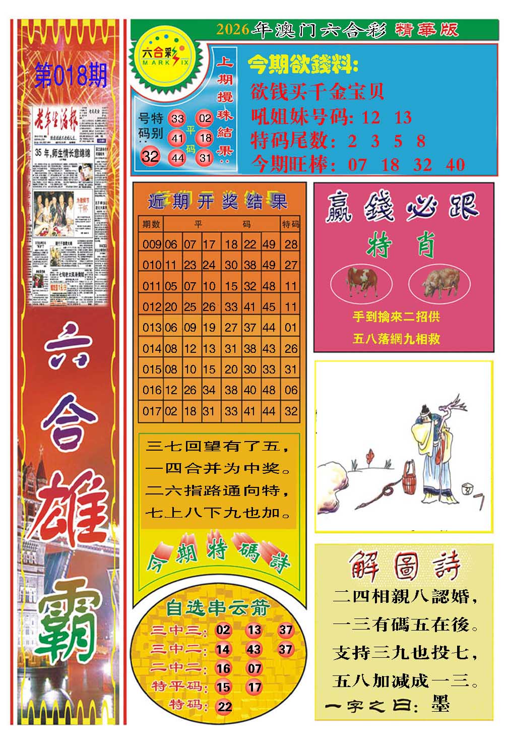 018期六合雄霸[图]