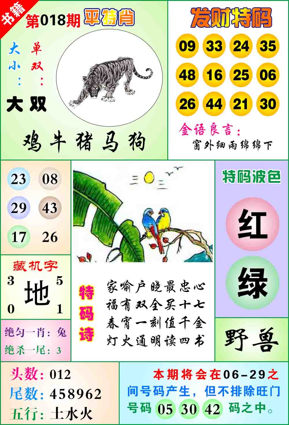 018期澳门天王宝典[图]