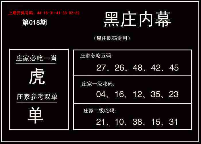 018期黑庄内幕[图]