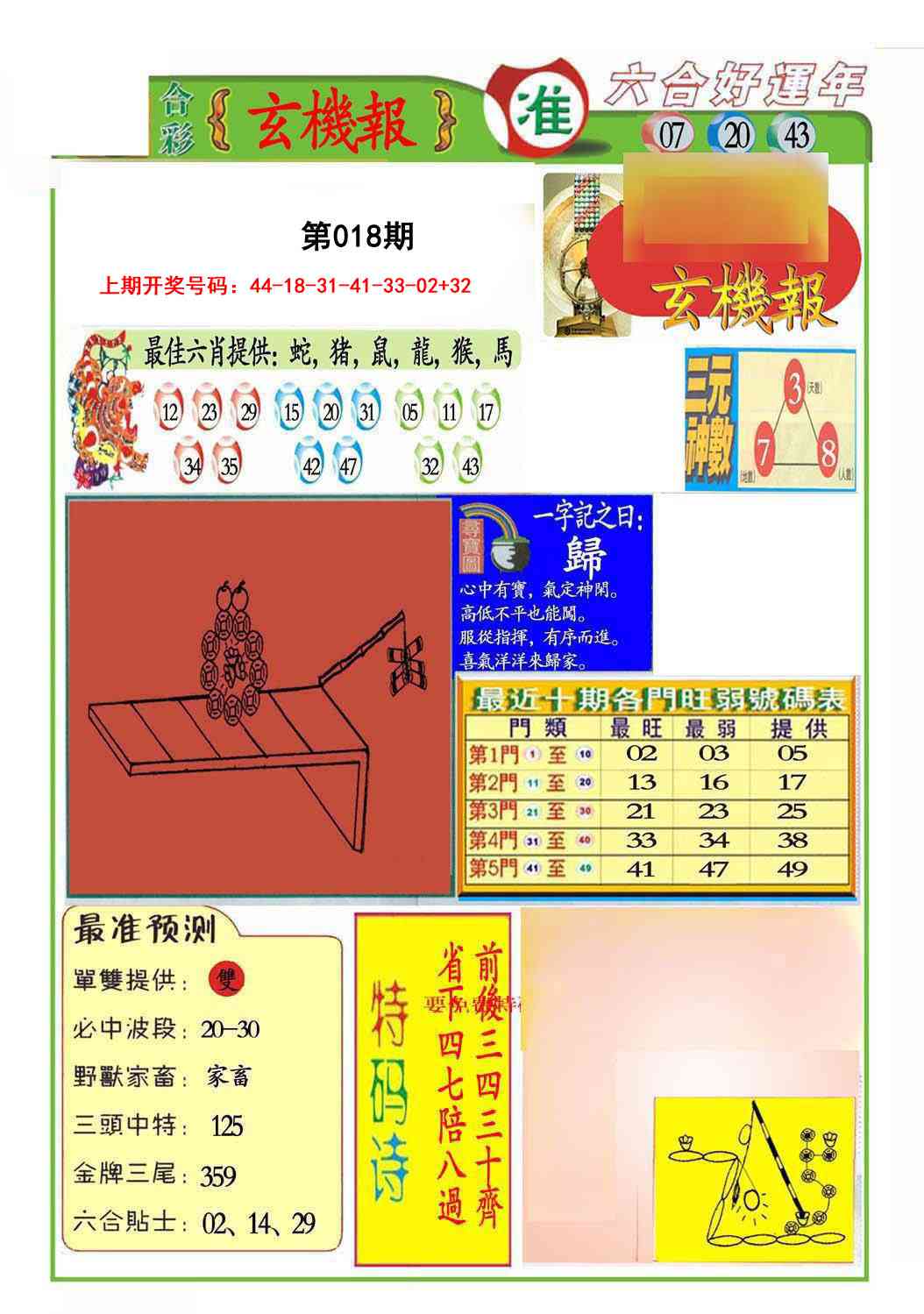 018期九龍玄机报(推荐)[图]