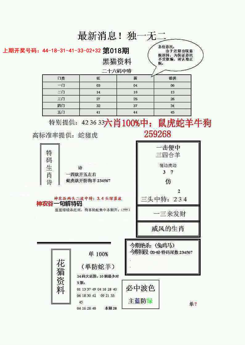 018期独一无二(正)[图]