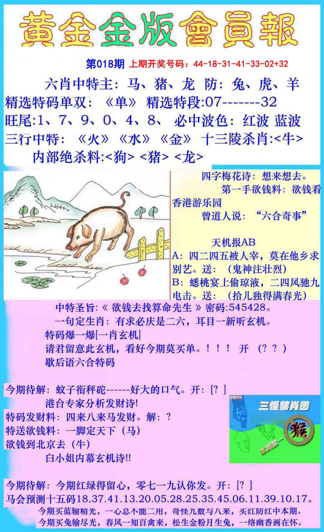 018期黄金金版会员报[图]