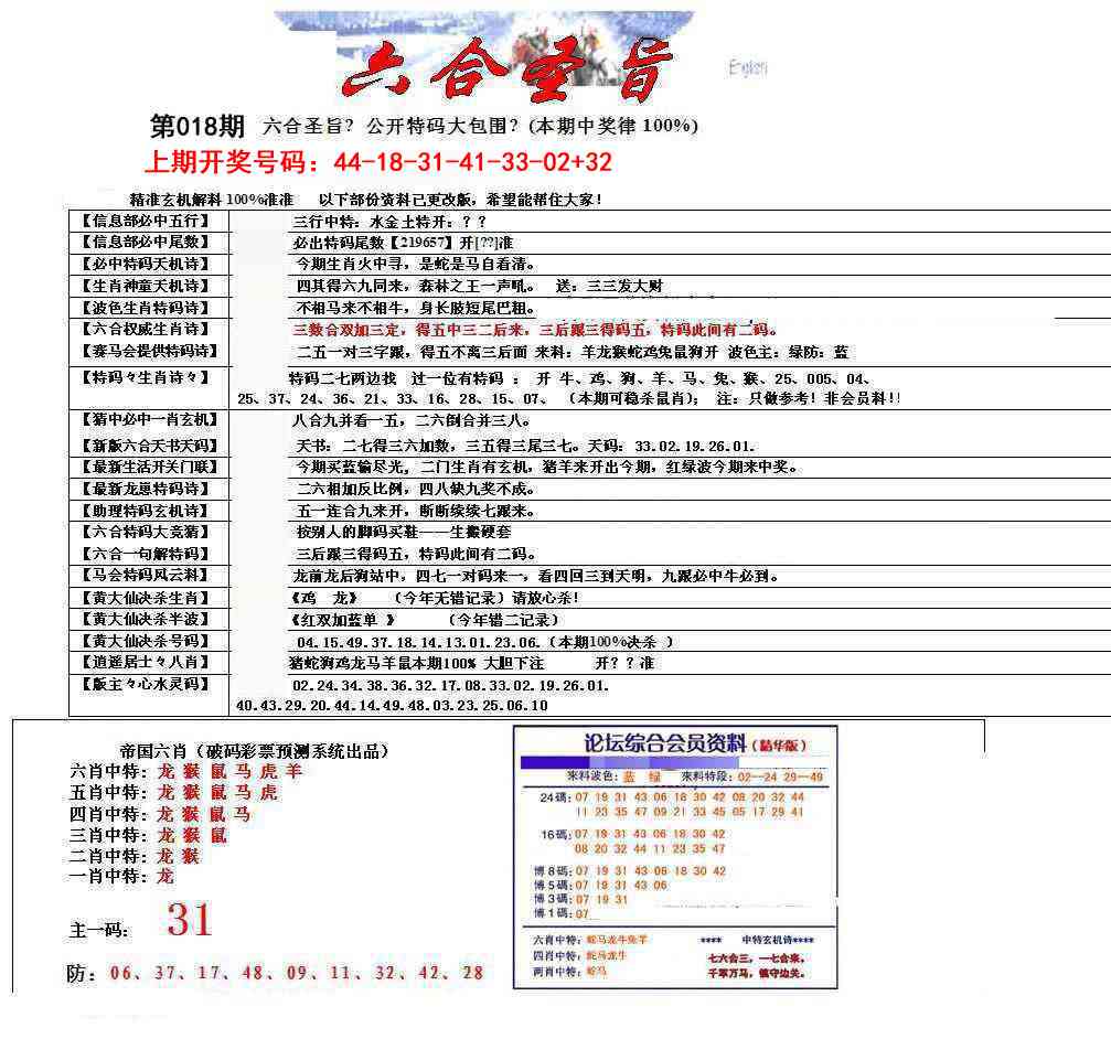 018期六合圣旨[图]