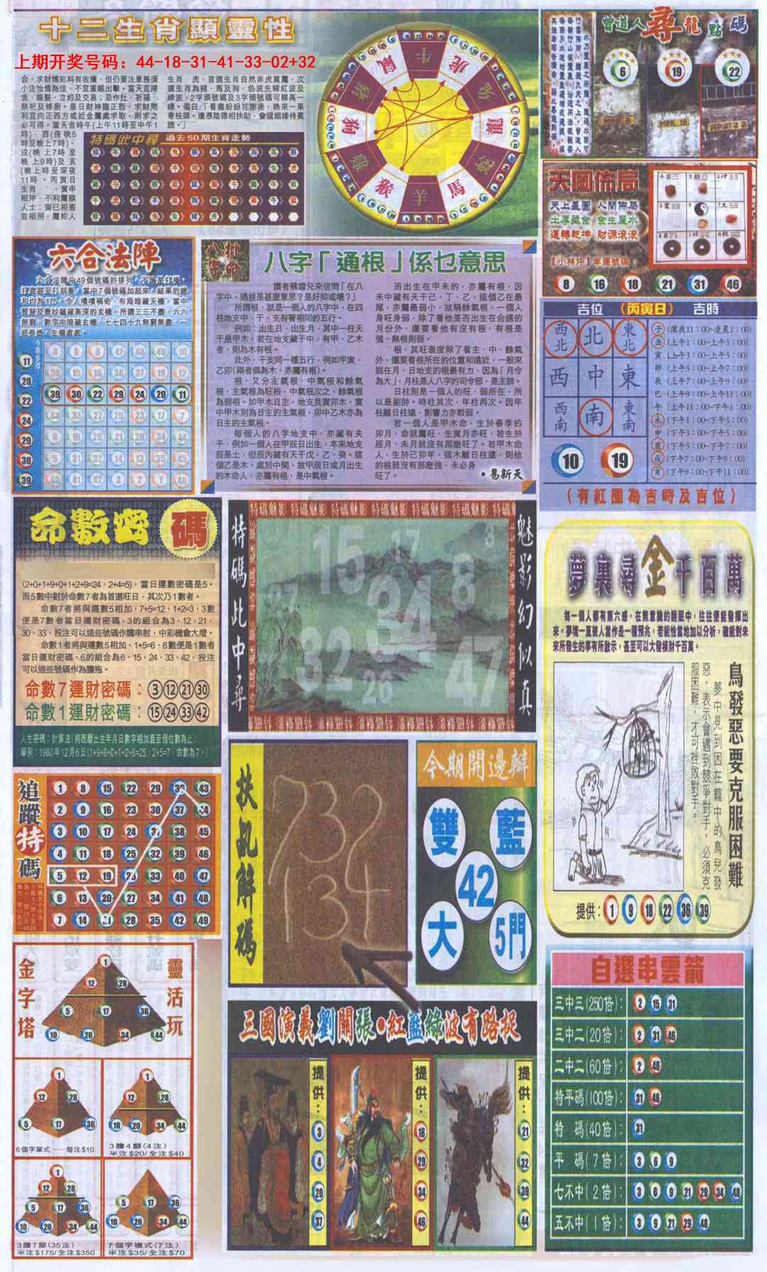 018期新报跑狗-2(背面)[图]