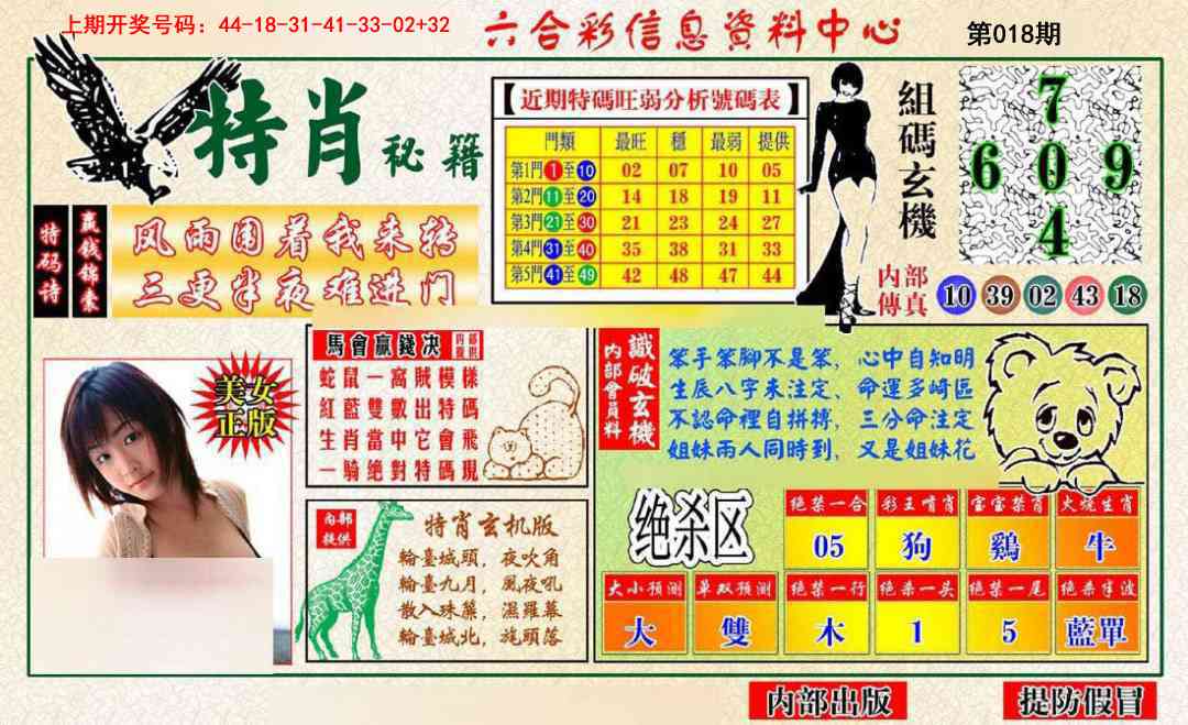 018期特肖秘籍[图]