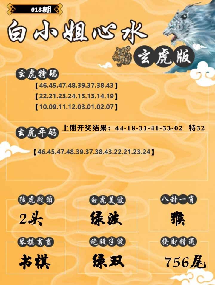018期白小姐玄虎[图]